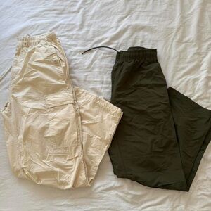 TNA Cream Drawstring Cargo Pants